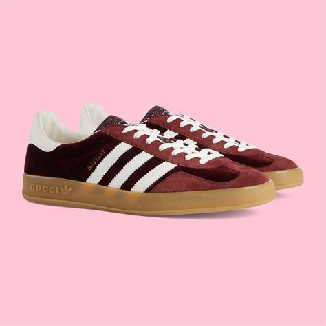 adidas x gucci gazelle burgundy